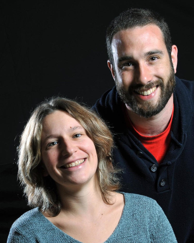 Portrait of Pauline and Geraud Fromont, owners of Domaine Marnes Blanches